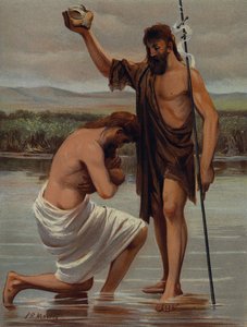 The baptism in Jordan by Philip Richard Morris